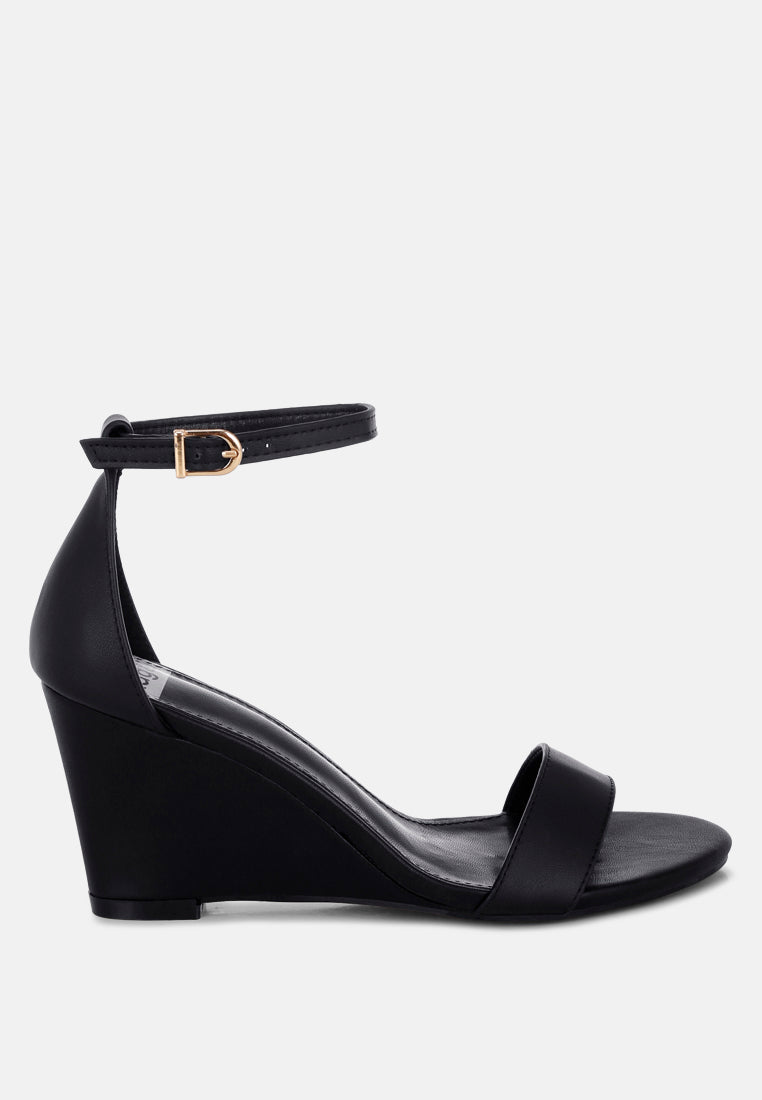 pobora genuine leather slim wedge heel sandals#color_black