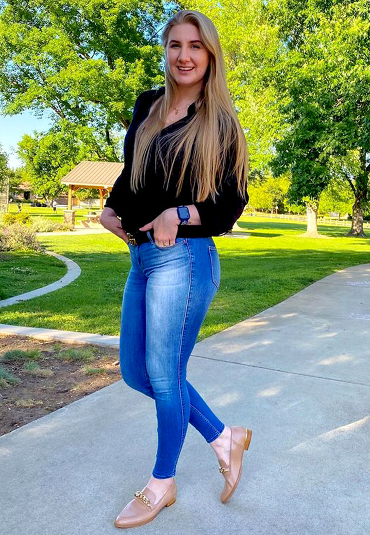 POLA Nude Leather Horsebit Loafers#color_nude