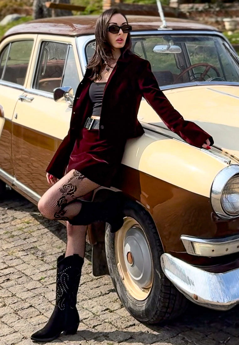 lariat studs embellished cowboy boots#color_black