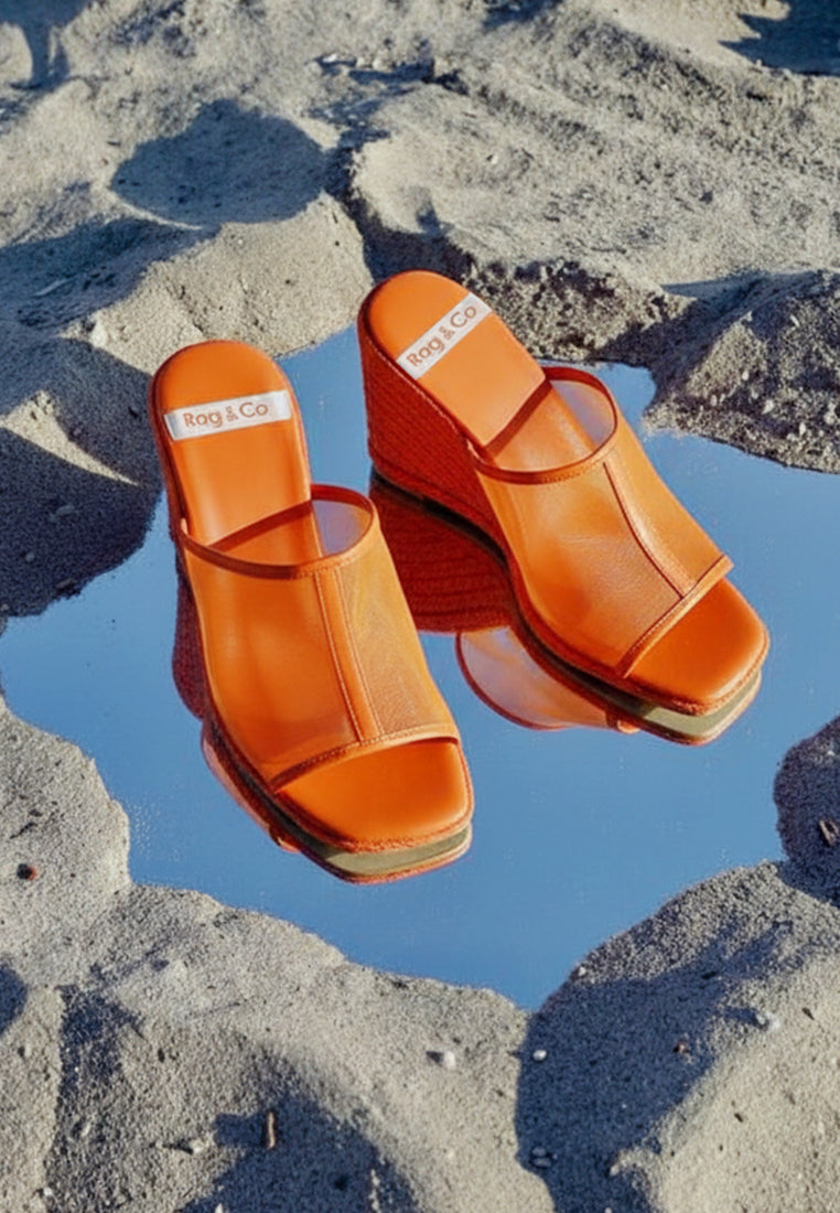 seraphine breathable mesh slip-on wedges#color_orange