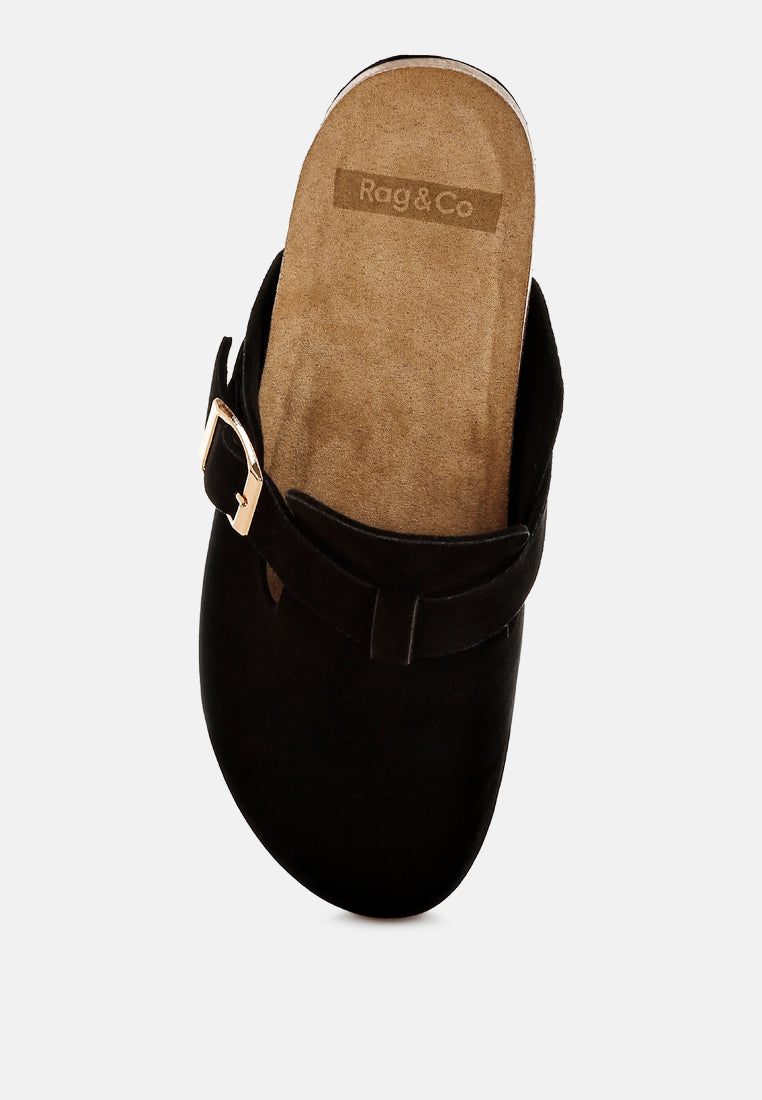ratiha buckle accent slip-on footbed mules#color_black