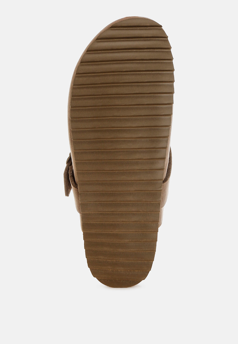 ratiha buckle accent slip-on footbed mules#color_taupe