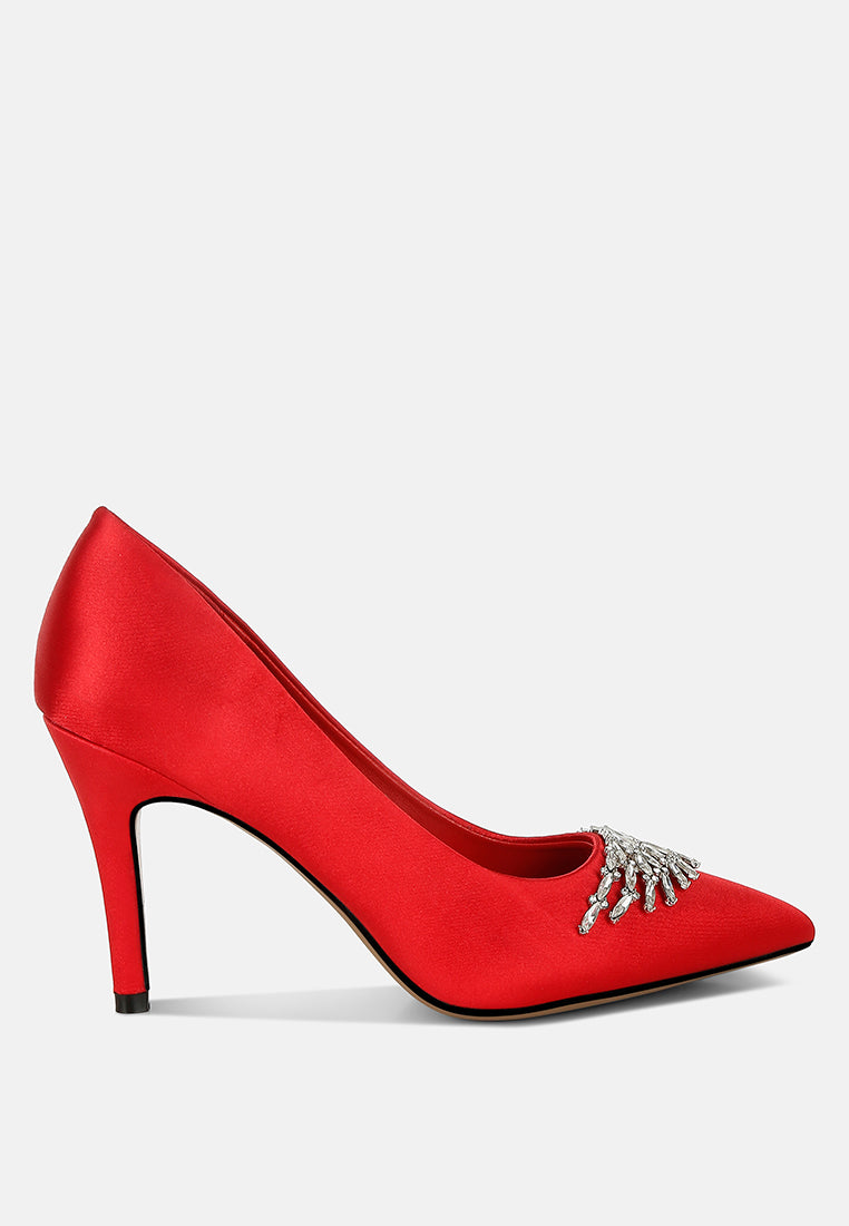 rhodolia diamante brooch detail satin pumps#color_red