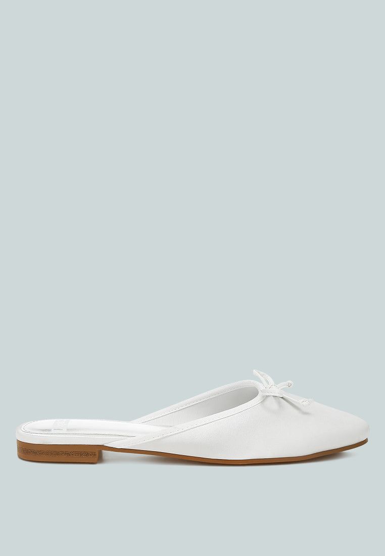 taylena satin bow detail mules#color_white