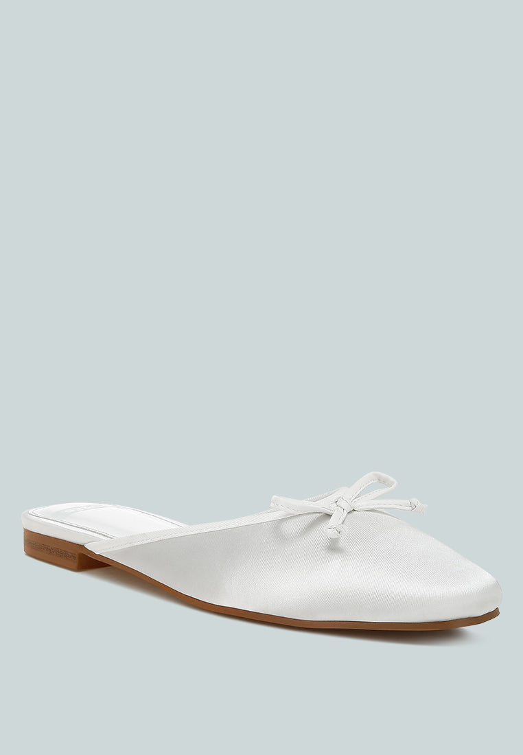 taylena satin bow detail mules#color_white