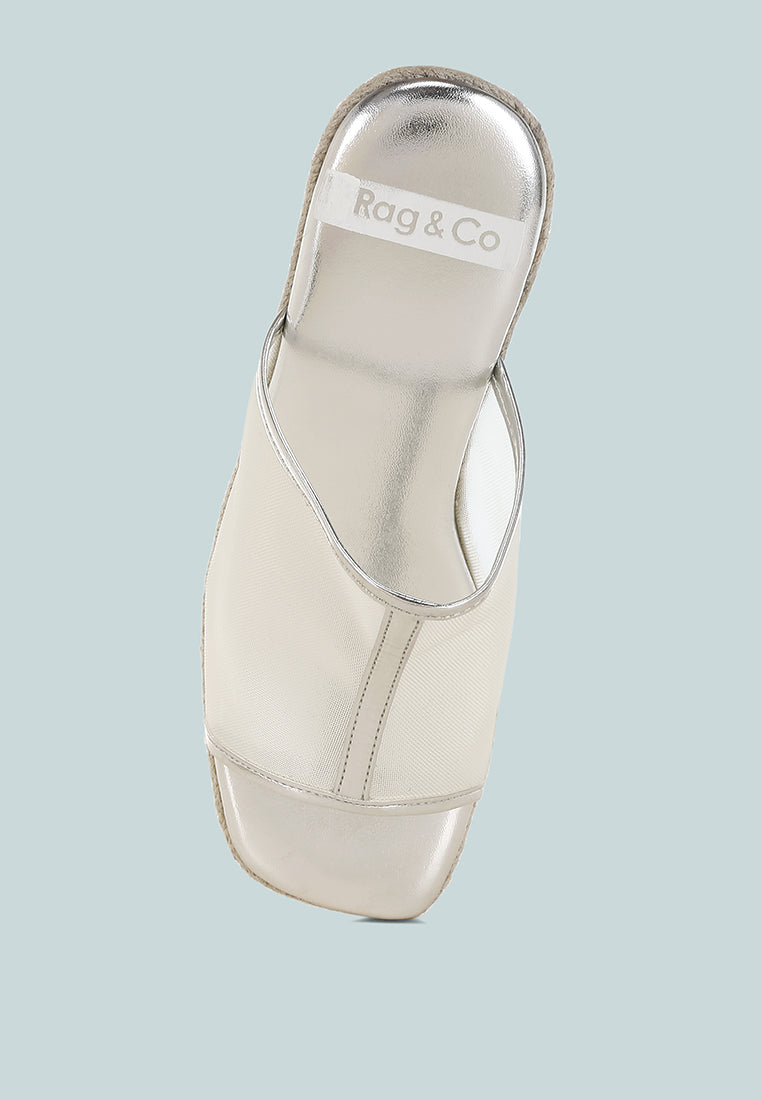 seraphine breathable mesh slip-on wedges#color_silver