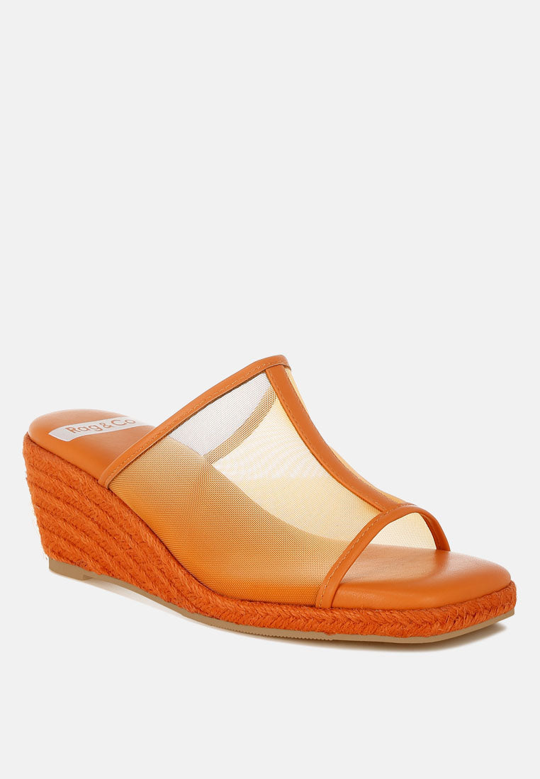 seraphine breathable mesh slip-on wedges#color_orange
