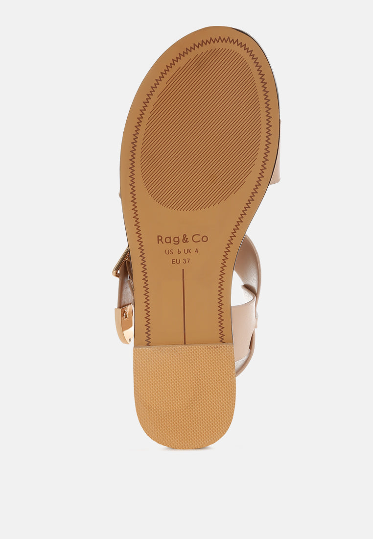 shayla gladiator flat sandals#color_beige