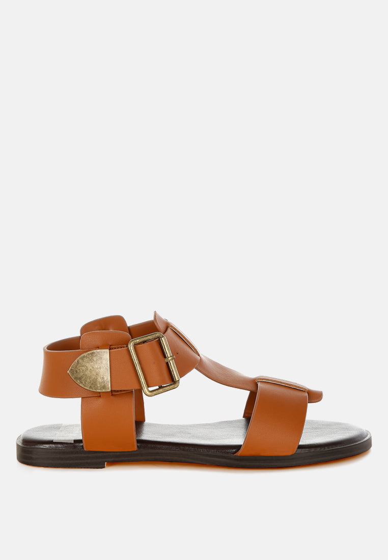 shayla gladiator flat sandals#color_tan