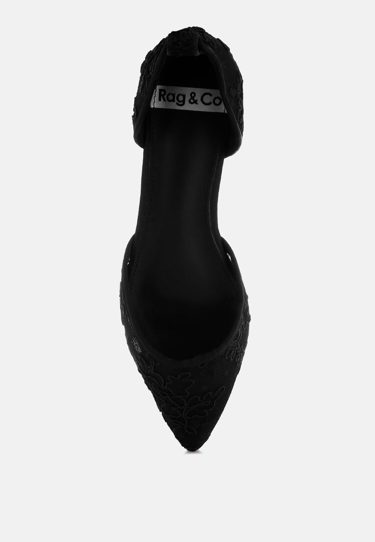 shrami pearl & rhinestone strap flat sandals#color_black