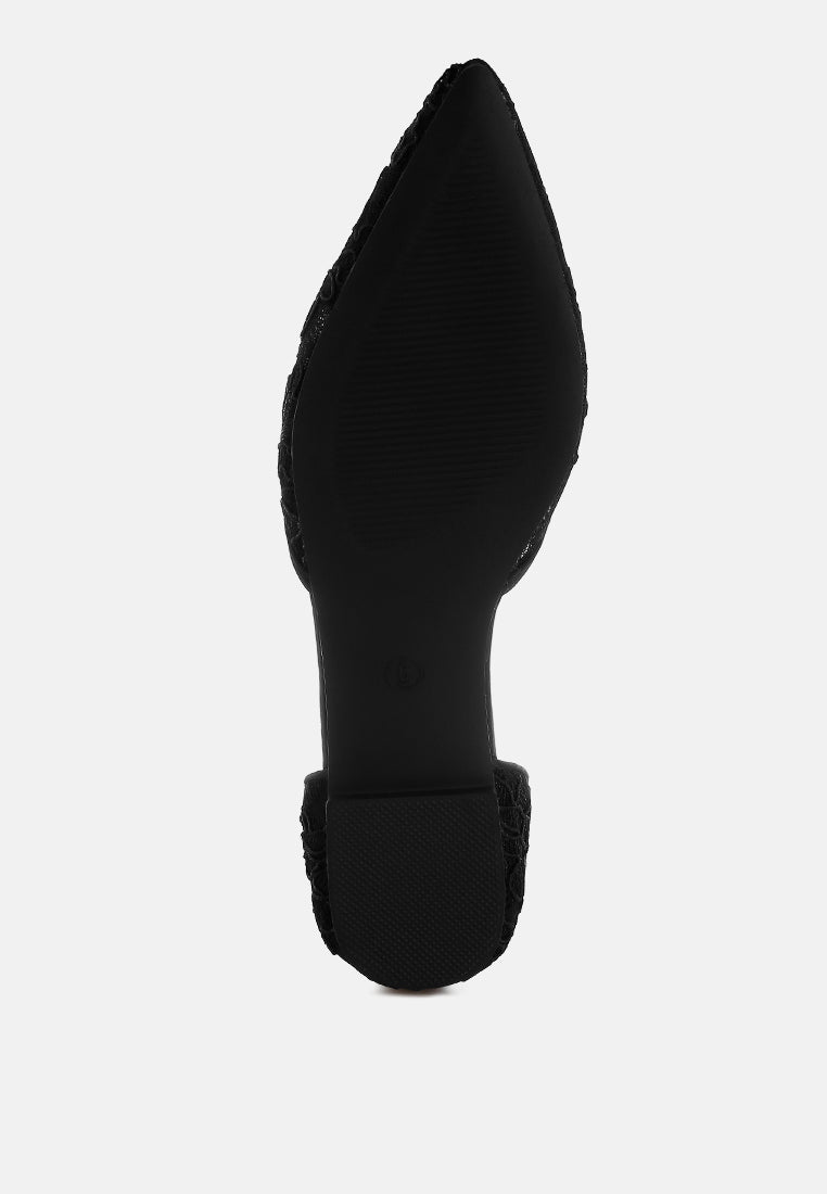 shrami pearl & rhinestone strap flat sandals#color_black