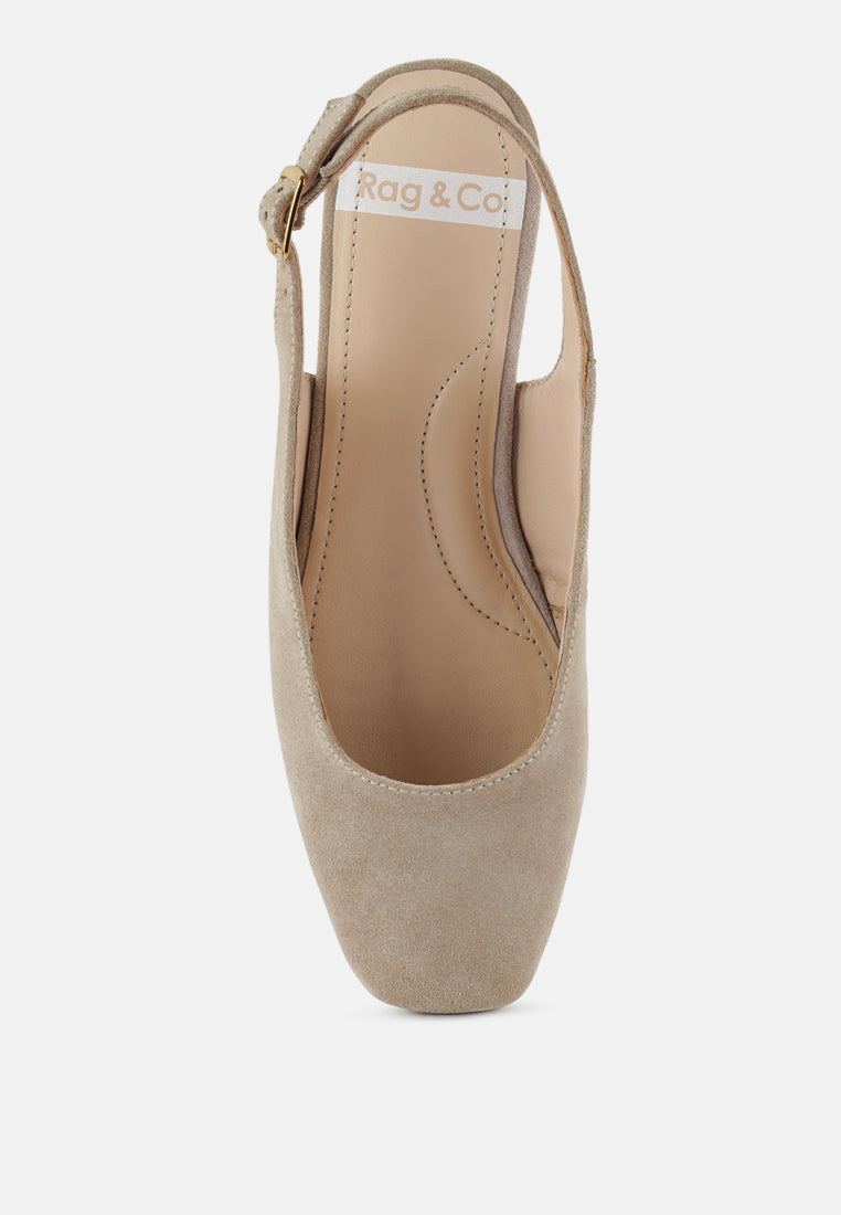 sozani genuine suede leather slingback flats#color_beige