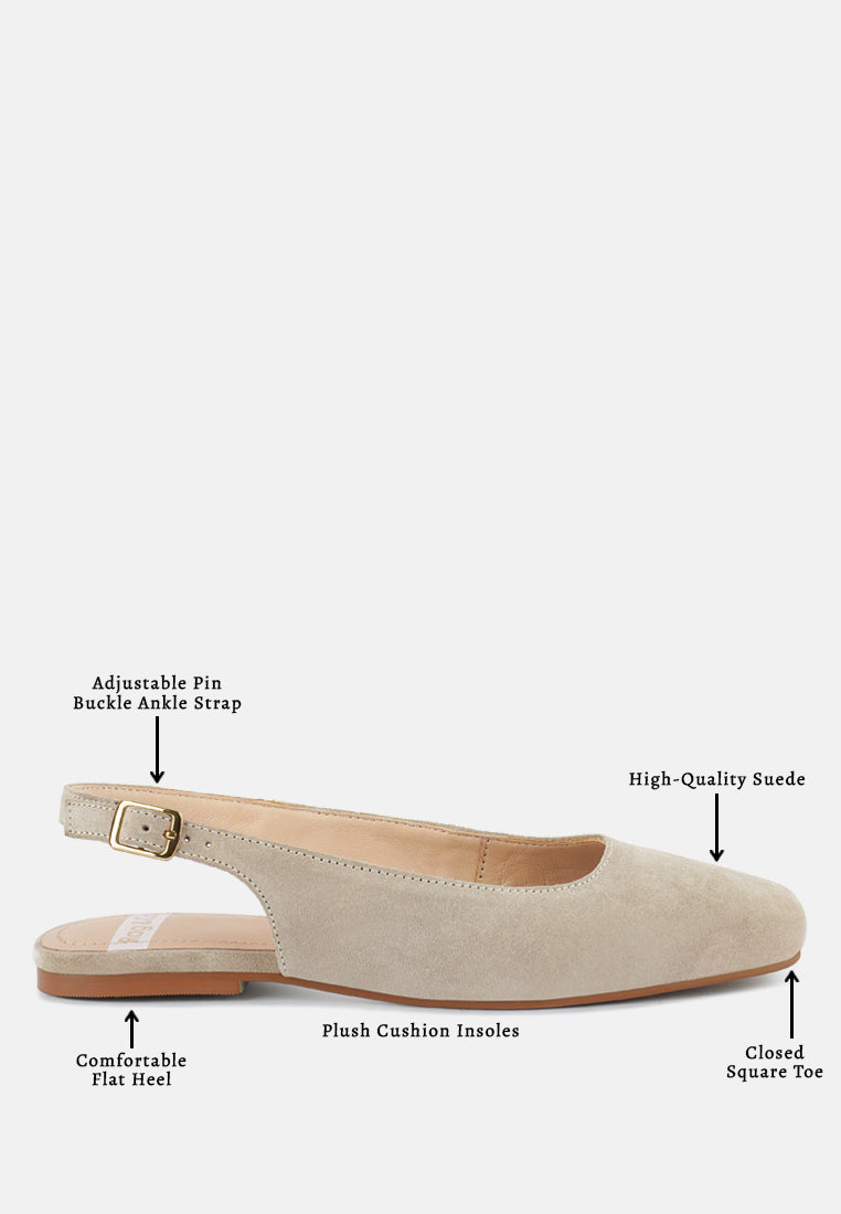 sozani genuine suede leather slingback flats#color_beige