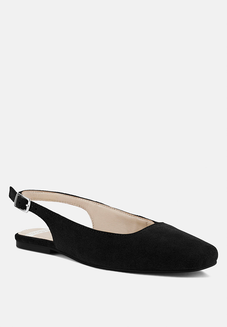 sozani genuine suede leather slingback flats#color_black