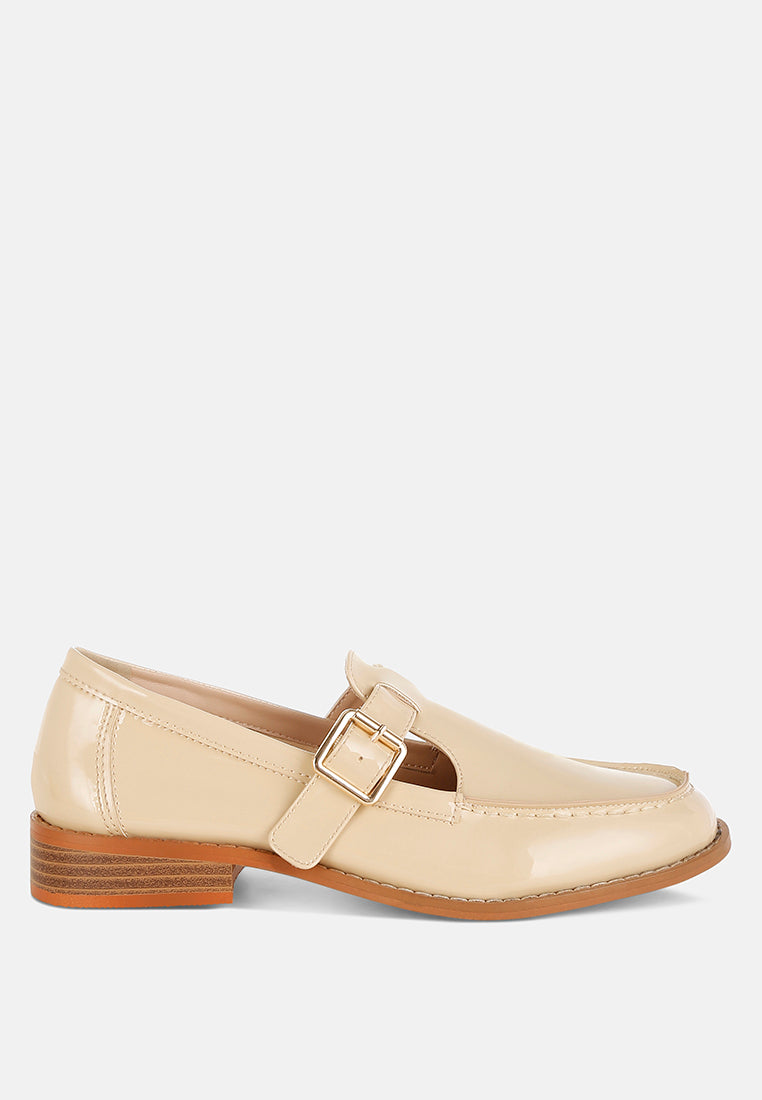 swenson patent pleather mary jane loafers#color_beige