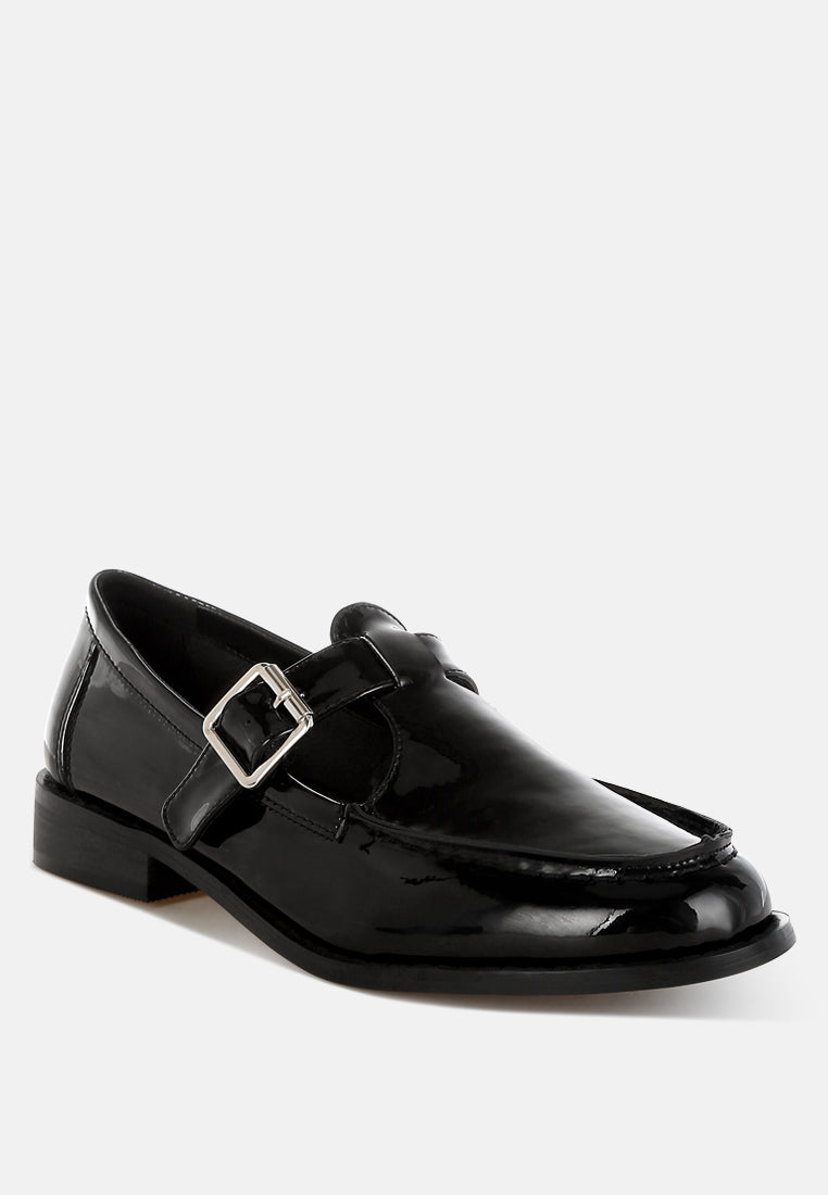 swenson patent pleather mary jane loafers#color_black