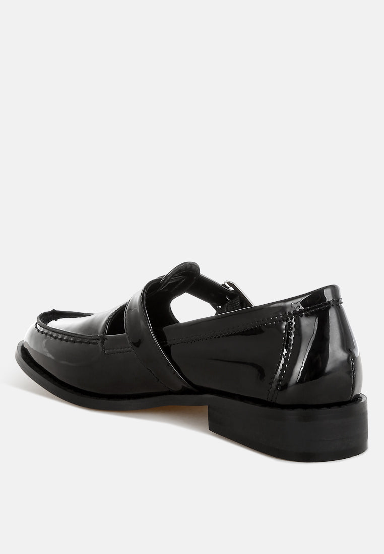 swenson patent pleather mary jane loafers#color_black