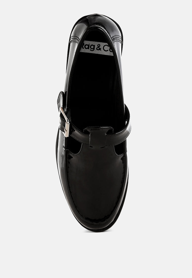 swenson patent pleather mary jane loafers#color_black