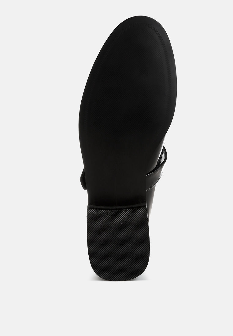 swenson patent pleather mary jane loafers#color_black