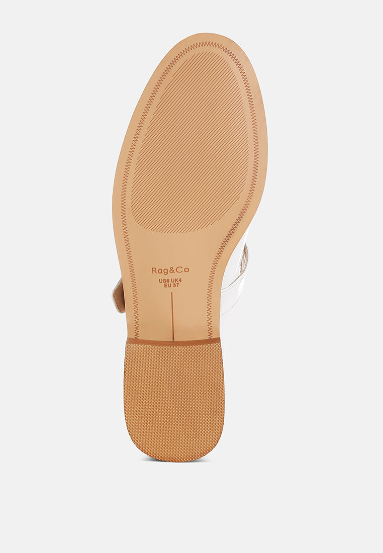 swenson patent pleather mary jane loafers#color_white