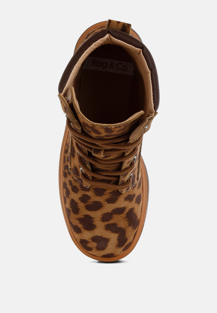 ujola high ankle leopard print suede boots#color_leopard