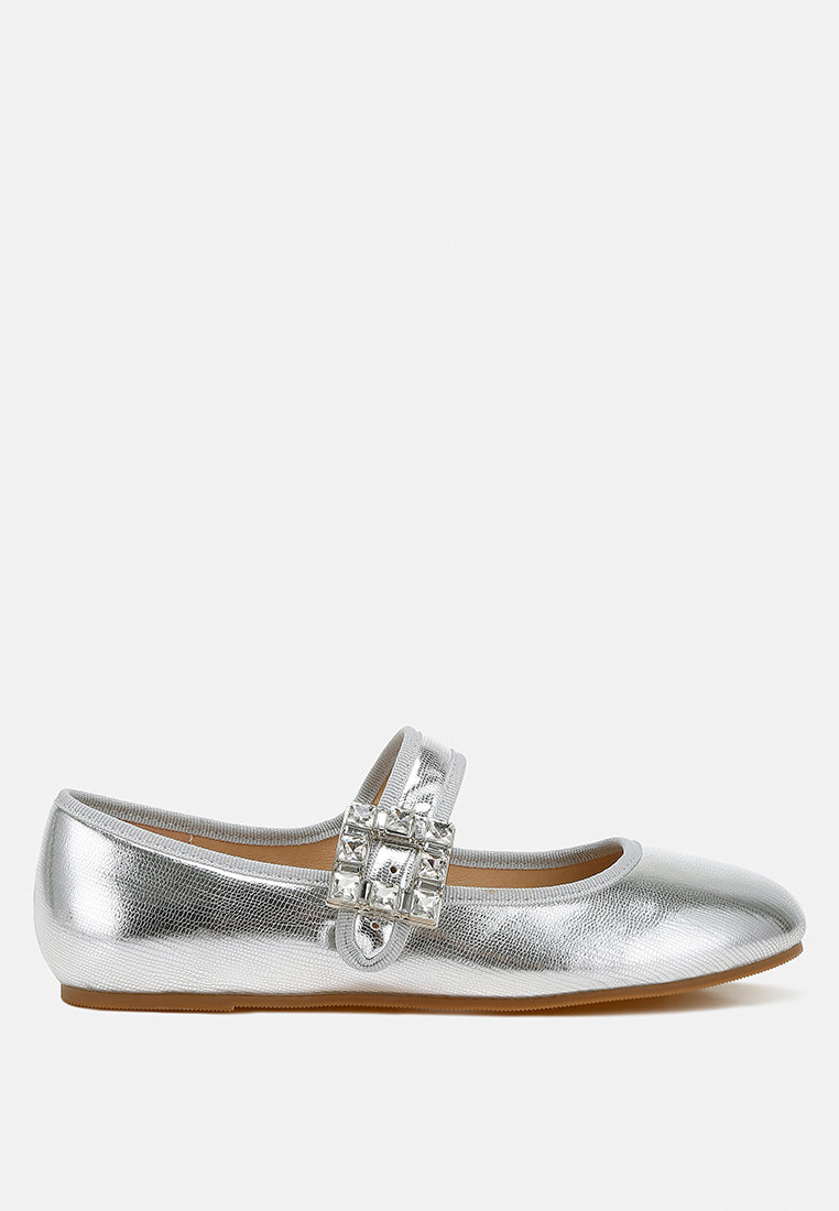 upstage brooch mary jane sandals#color_silver