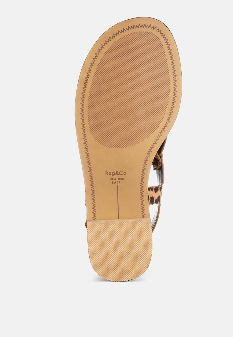 venusa leopard print buckled flats#color_leopard