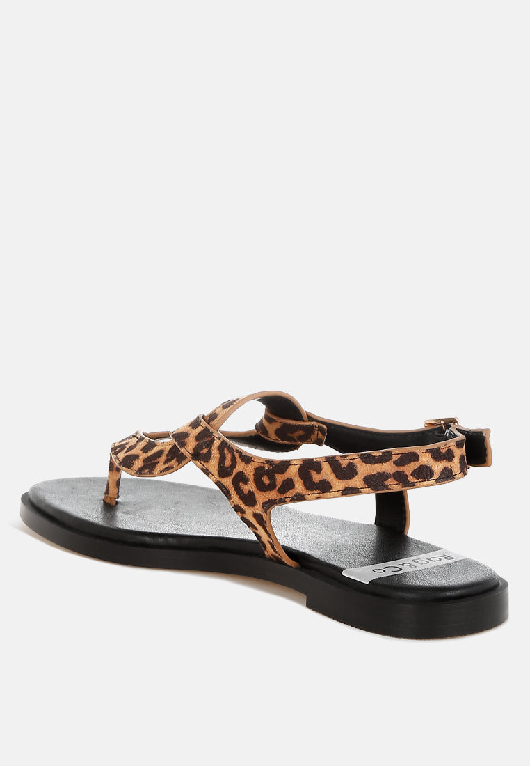 venusa leopard print buckled flats#color_leopard