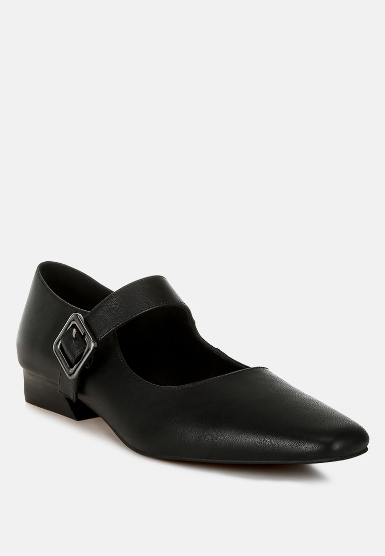 vernis genuine leather mary jane sandals#color_black