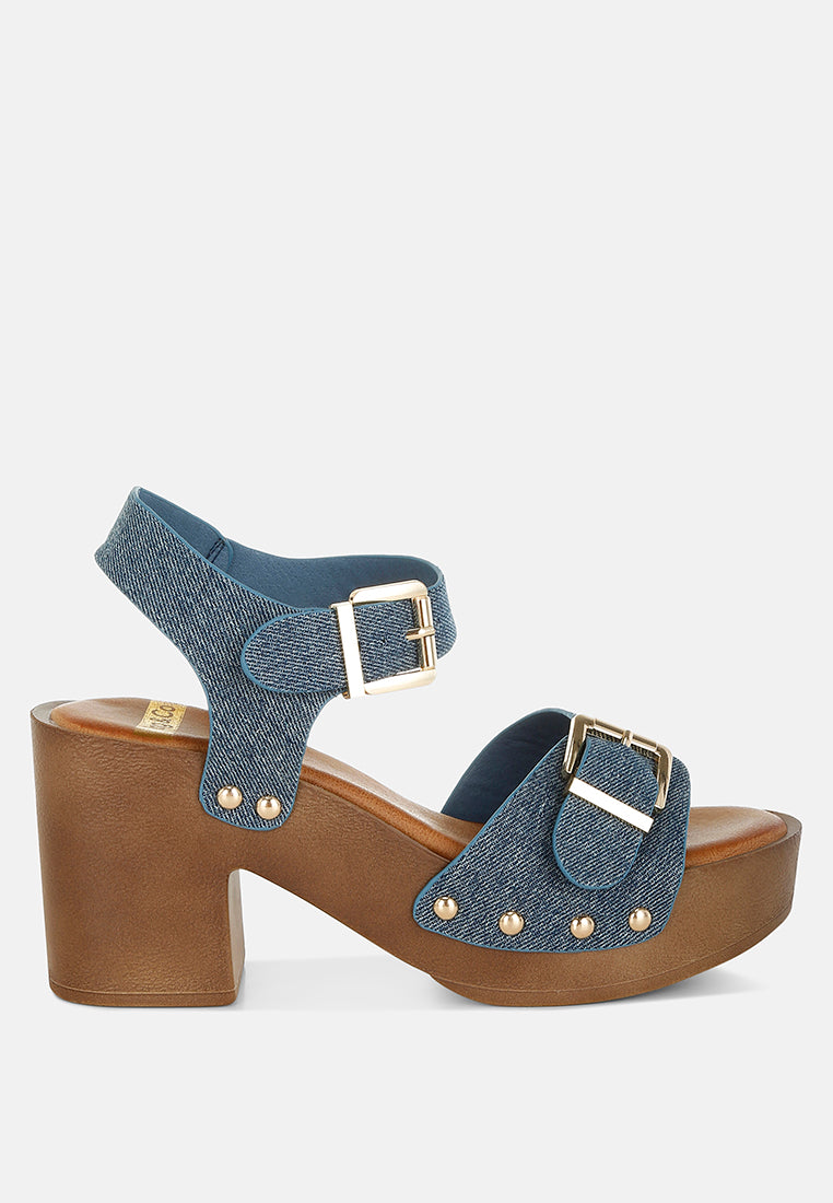 vipasa studded denim clog sandals#color_denim