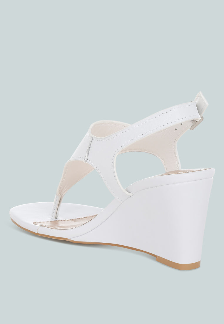 wami real leather wedge heel sandals#color_white