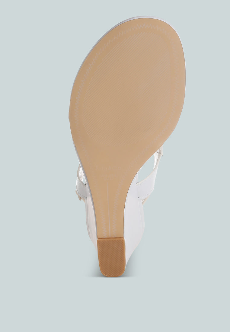wami real leather wedge heel sandals#color_white