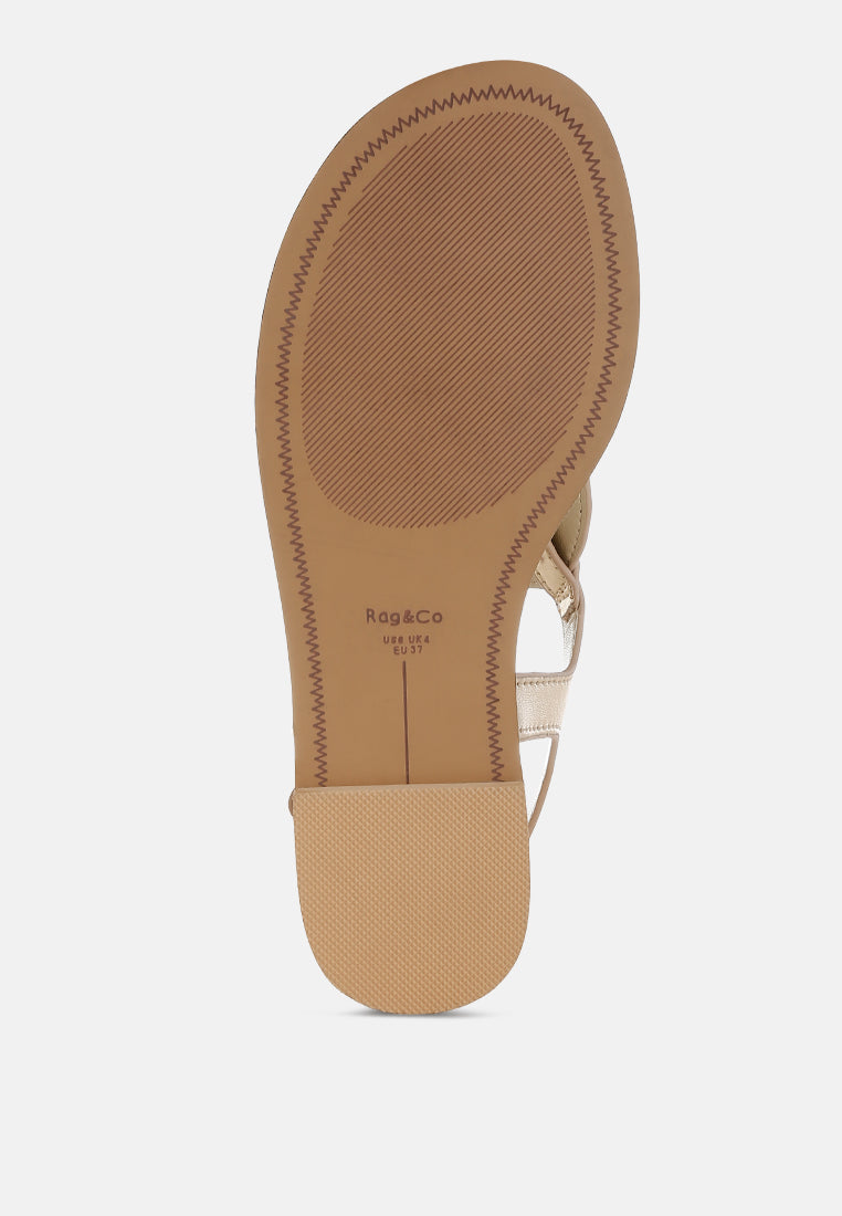 Zorad Metallic Genuine Leather Flats