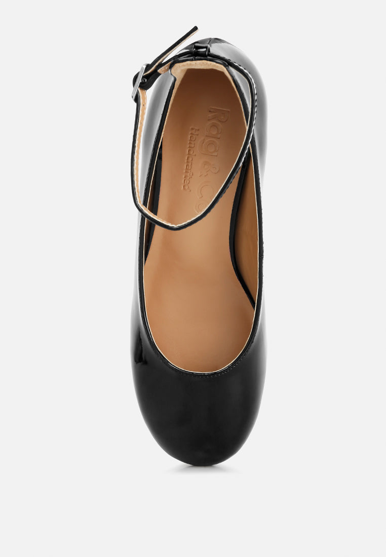 DEBBIE Ankle Strap Low Block Heel Sandals#color_black