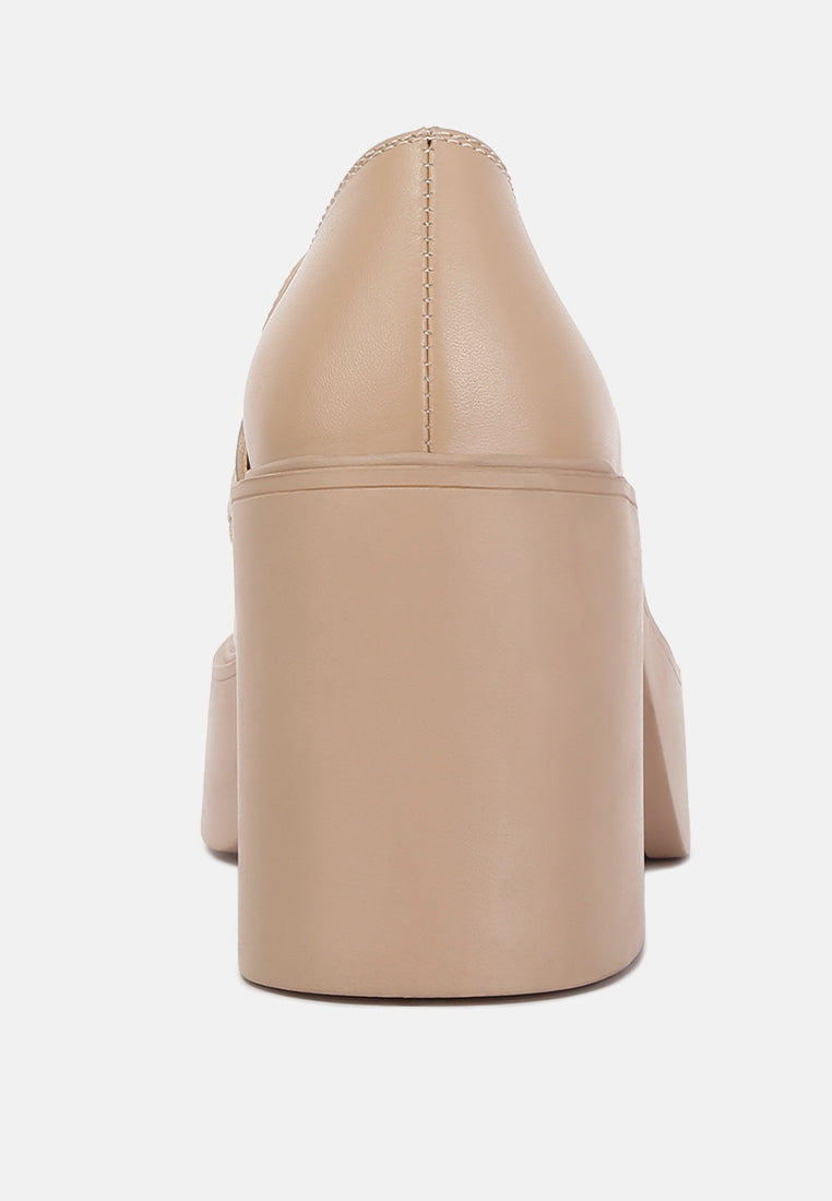 Elspeth Heeled Platform Leather Loafers#color_sand