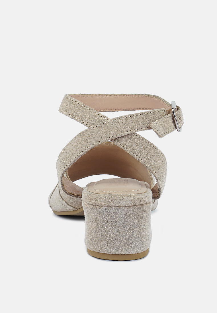 SIGRID Fine Suede Block Heeled Sandal#color_nude