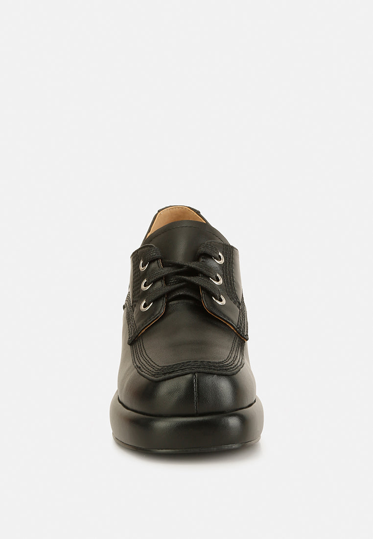 ZAILA Leather Block Heel Oxfords#color_black