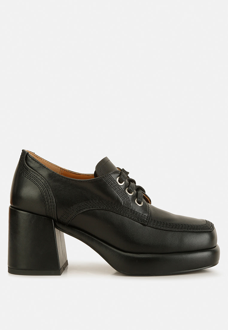 ZAILA Leather Block Heel Oxfords#color_black