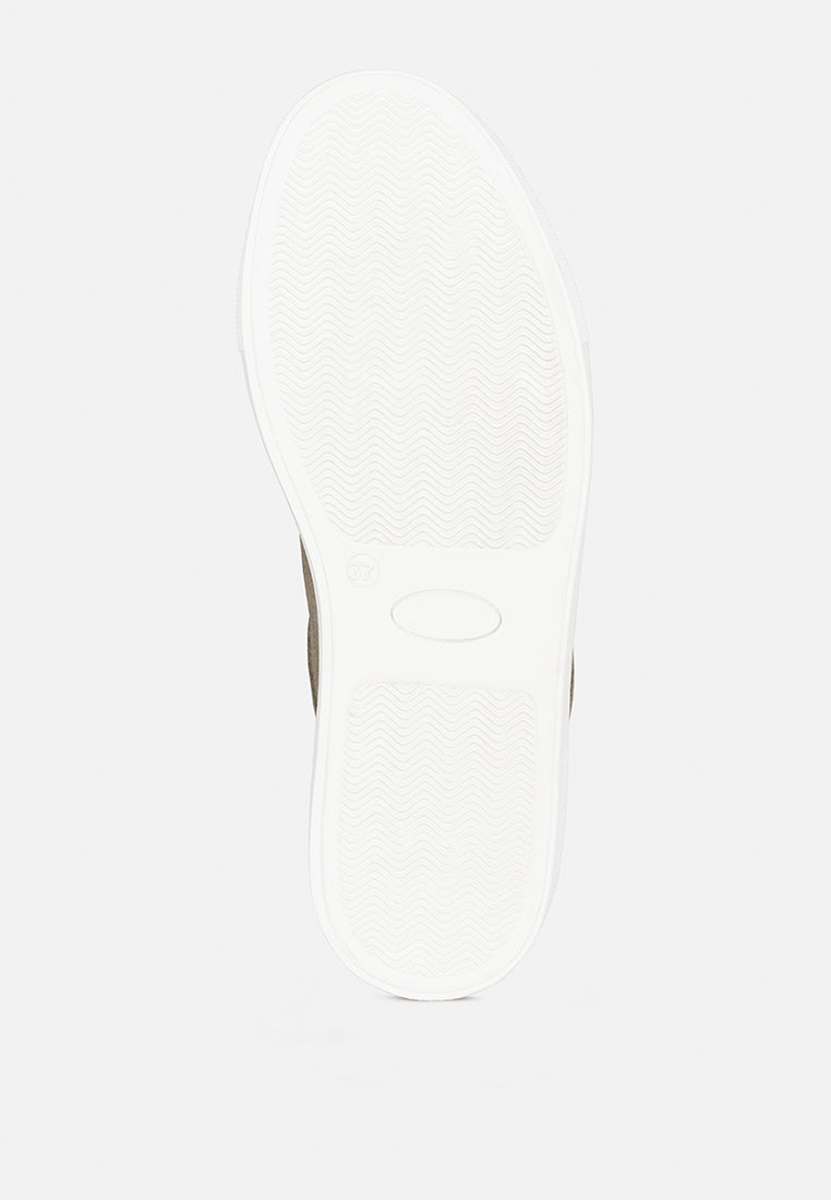 ASHFORD Beige Fine Leather Handcrafted Sneakers_Beige