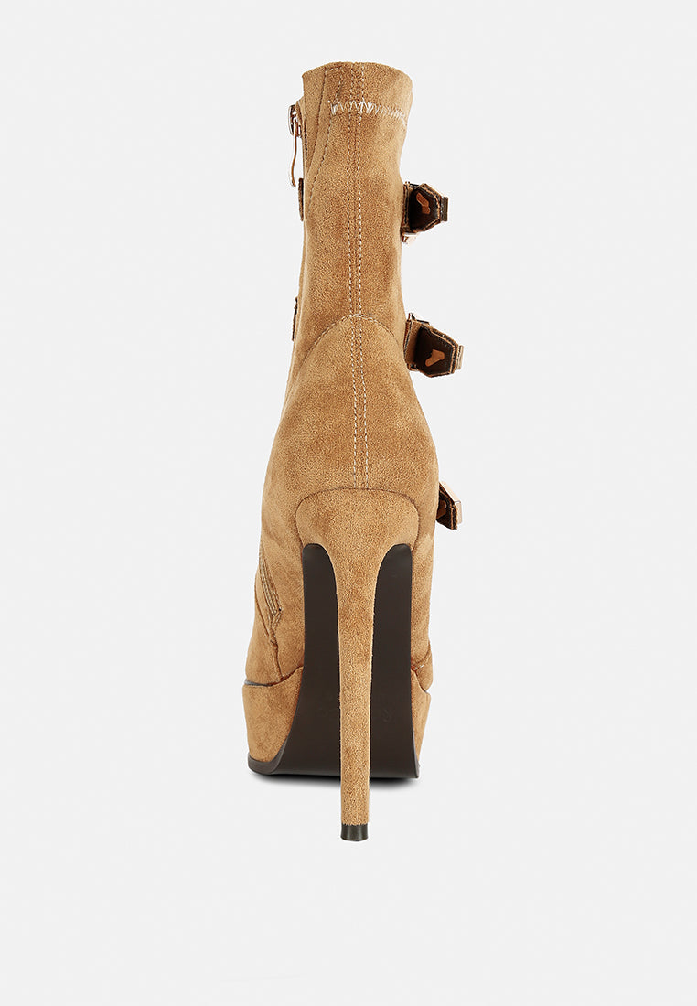 beaux high platform stiletto ankle boots in tan#color_tan