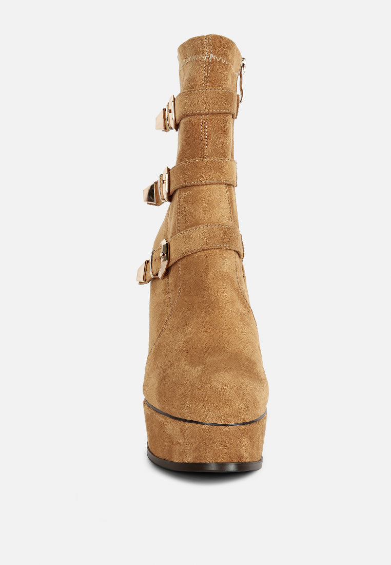 beaux high platform stiletto ankle boots in tan#color_tan
