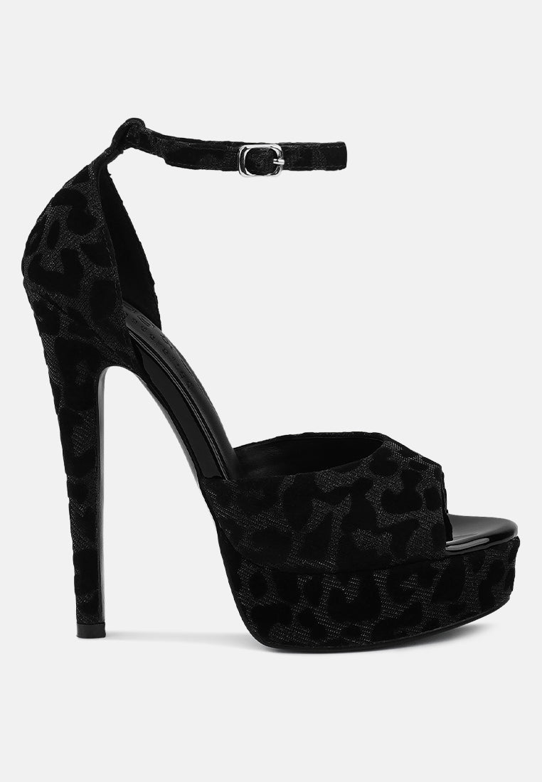brigitte black leopard print peep toe stiletto sandal#color_black