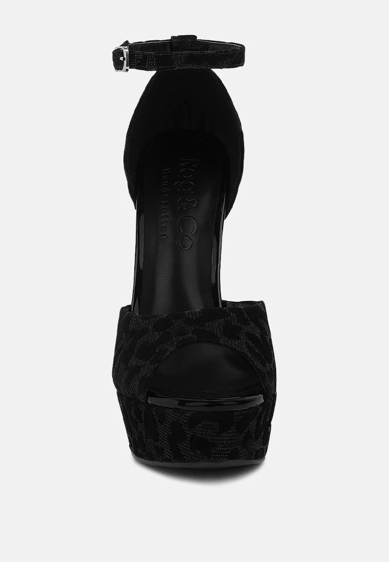 brigitte black leopard print peep toe stiletto sandal#color_black