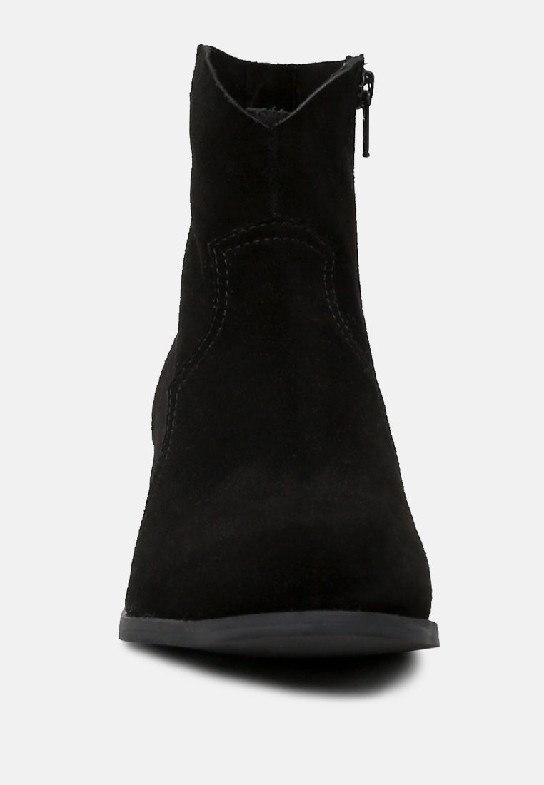 BRISA Black Ankle Boots-Black