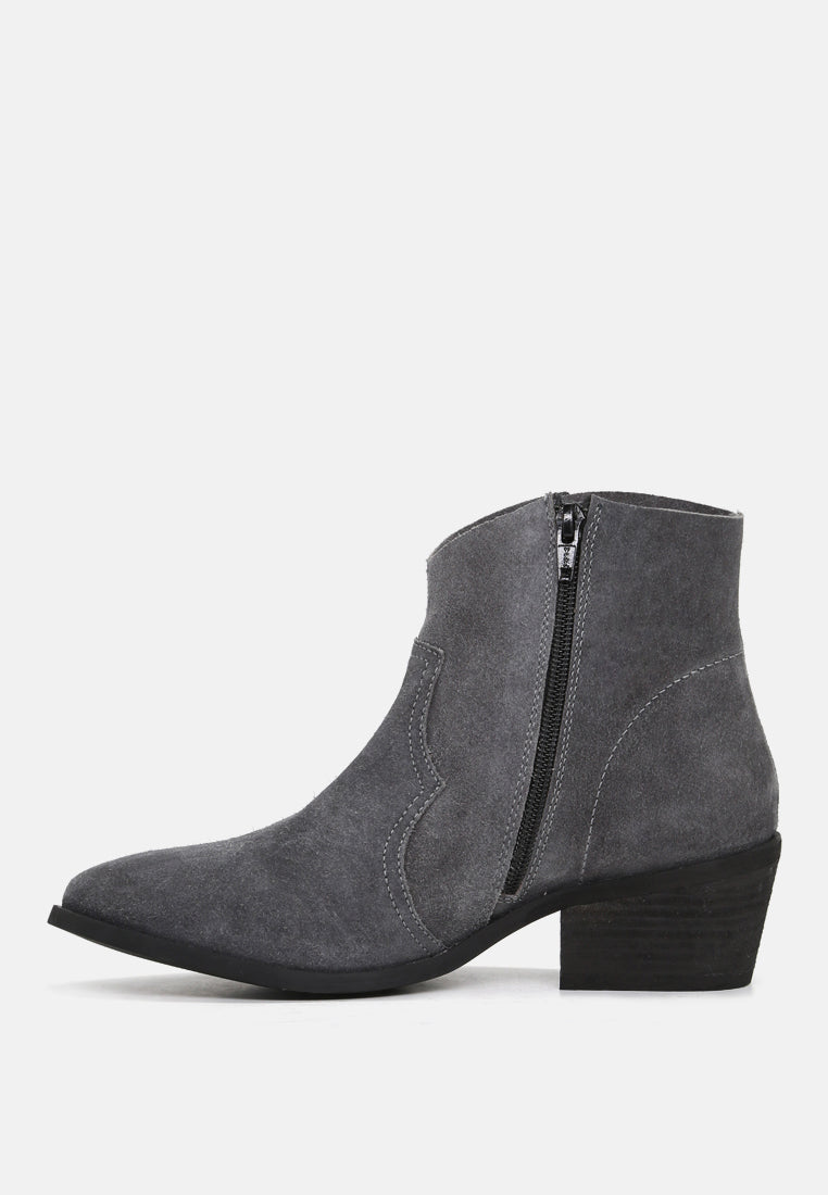 BRISA Grey Ankle Boots_Grey