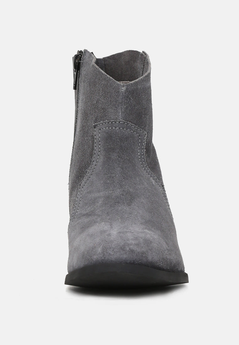 BRISA Grey Ankle Boots_Grey
