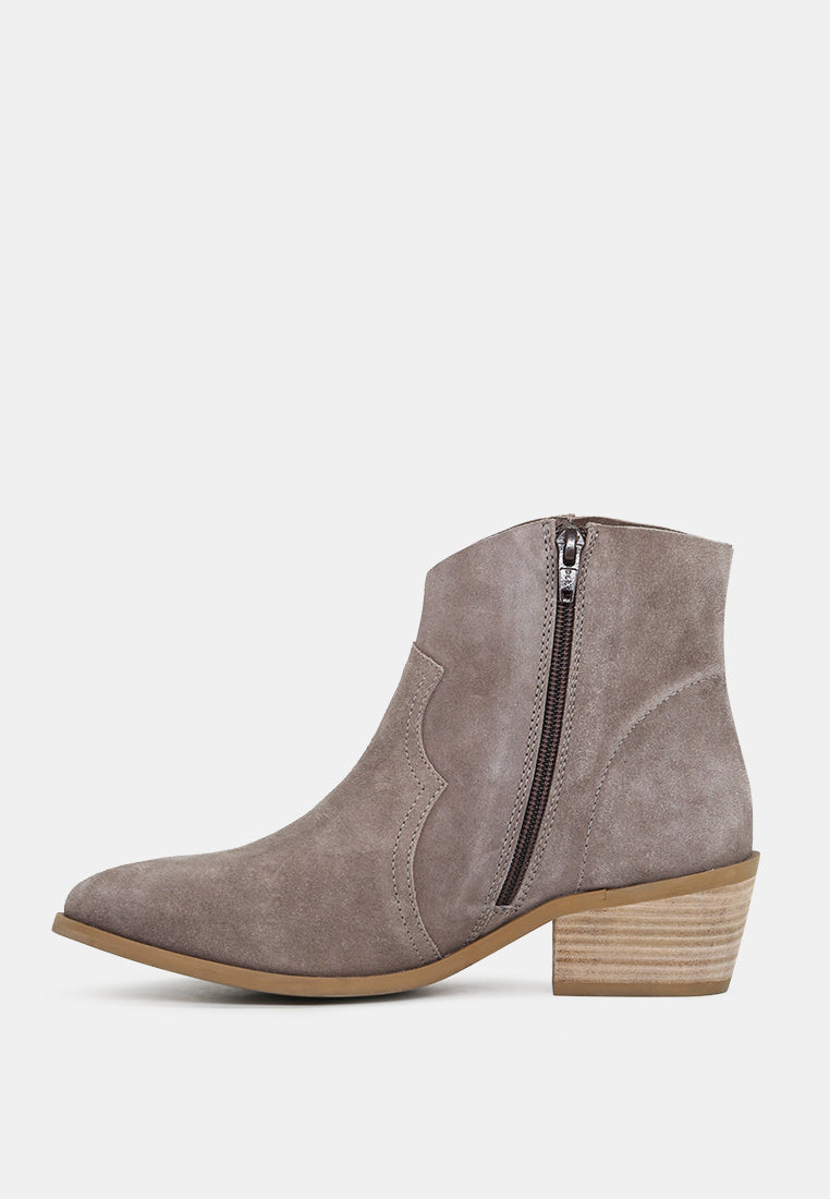 BRISA Taupe Ankle Boots-Taupe