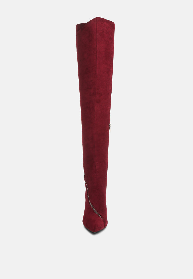tsarina burgundy zip around long boot#color_burgundy