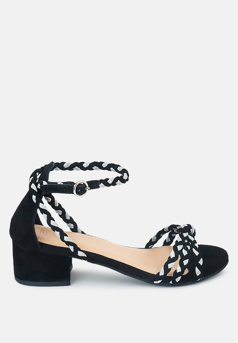 CANDANCE Black Block Heel Sandal-Black