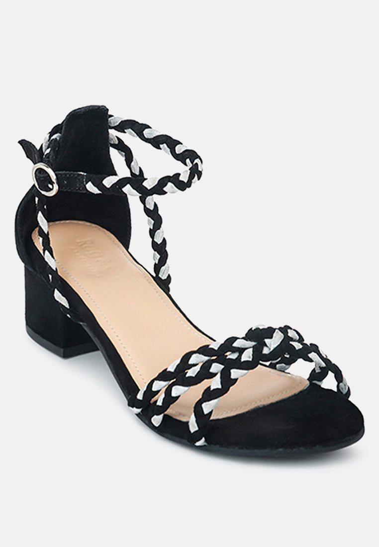 CANDANCE Black Block Heel Sandal-Black